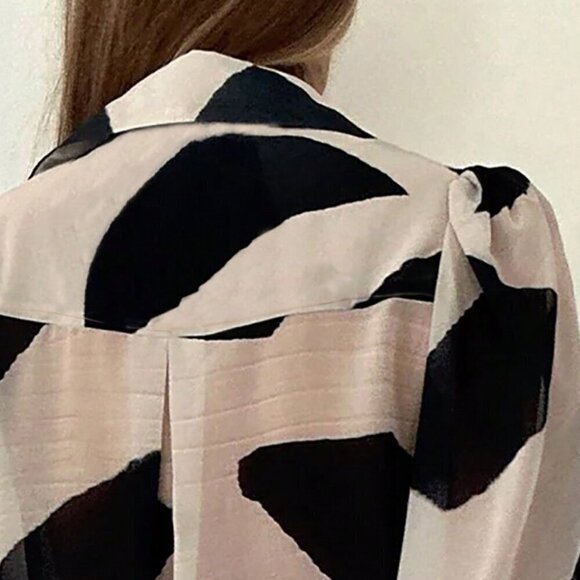 Women's Allover Print Button Front Shirt - Picture 4 of 4